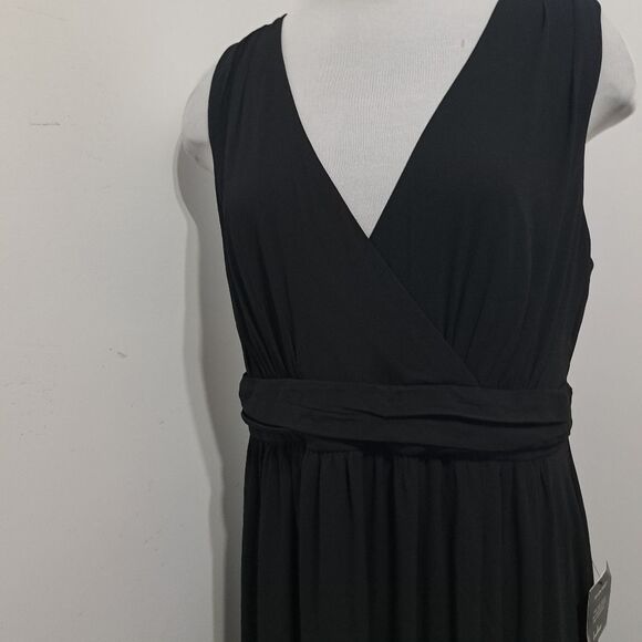 Lulus Thoughts Of Hue Boho Chic Goth Surplice Maxi Dress Black Sz 1XL NWT - Picture 14 of 15